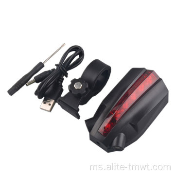 Laser Laser Bike Bike Belakang USB Lampu yang boleh dicas semula